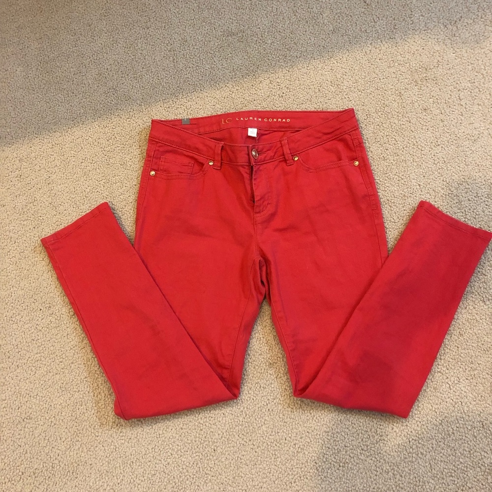 LC Lauren Conrad red jeans